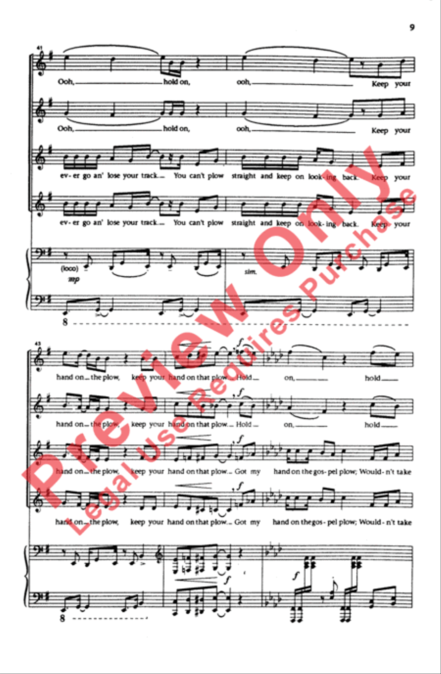 Hold On Hold On Women's Choir scores gallery preview page 8