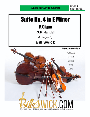Book cover for Suite No. 4 in E Minor V. Gigue