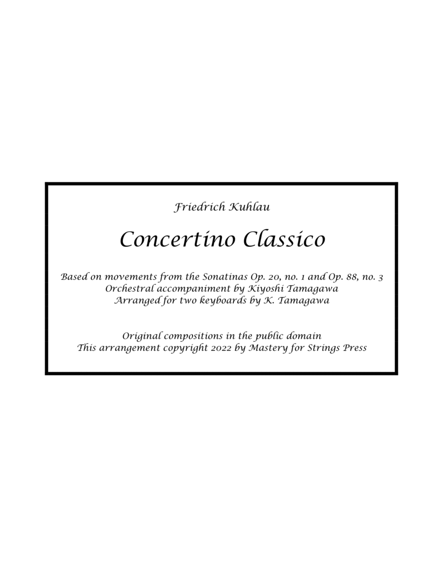 Concertino Classico Piano Solo scores gallery preview page 1