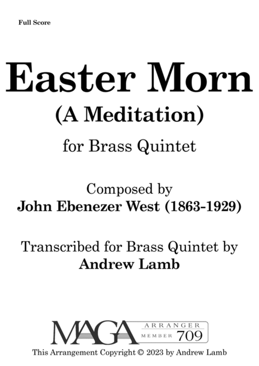 Easter Morn (A Meditation) for Brass Quintet image number null
