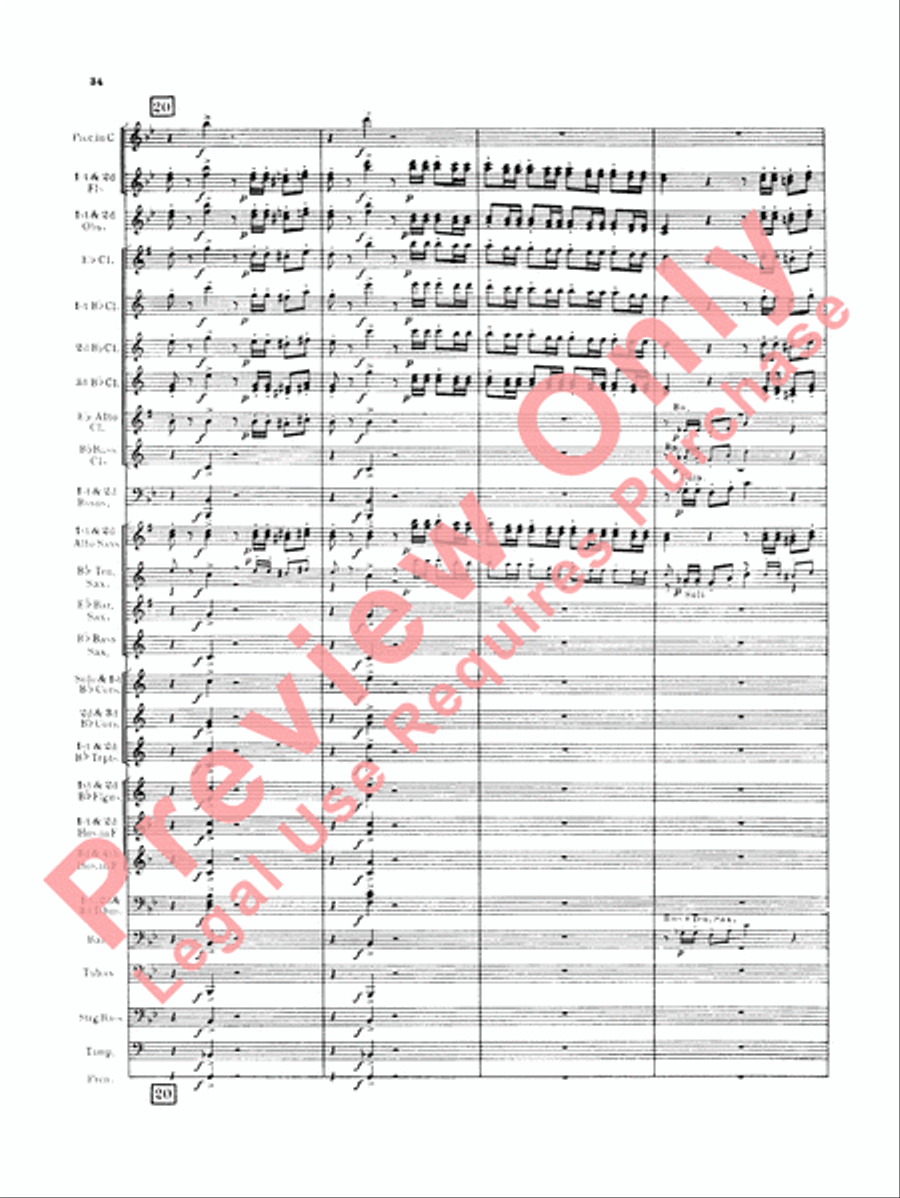 Italian in Algiers (Overture) Concert Band scores gallery preview page 37