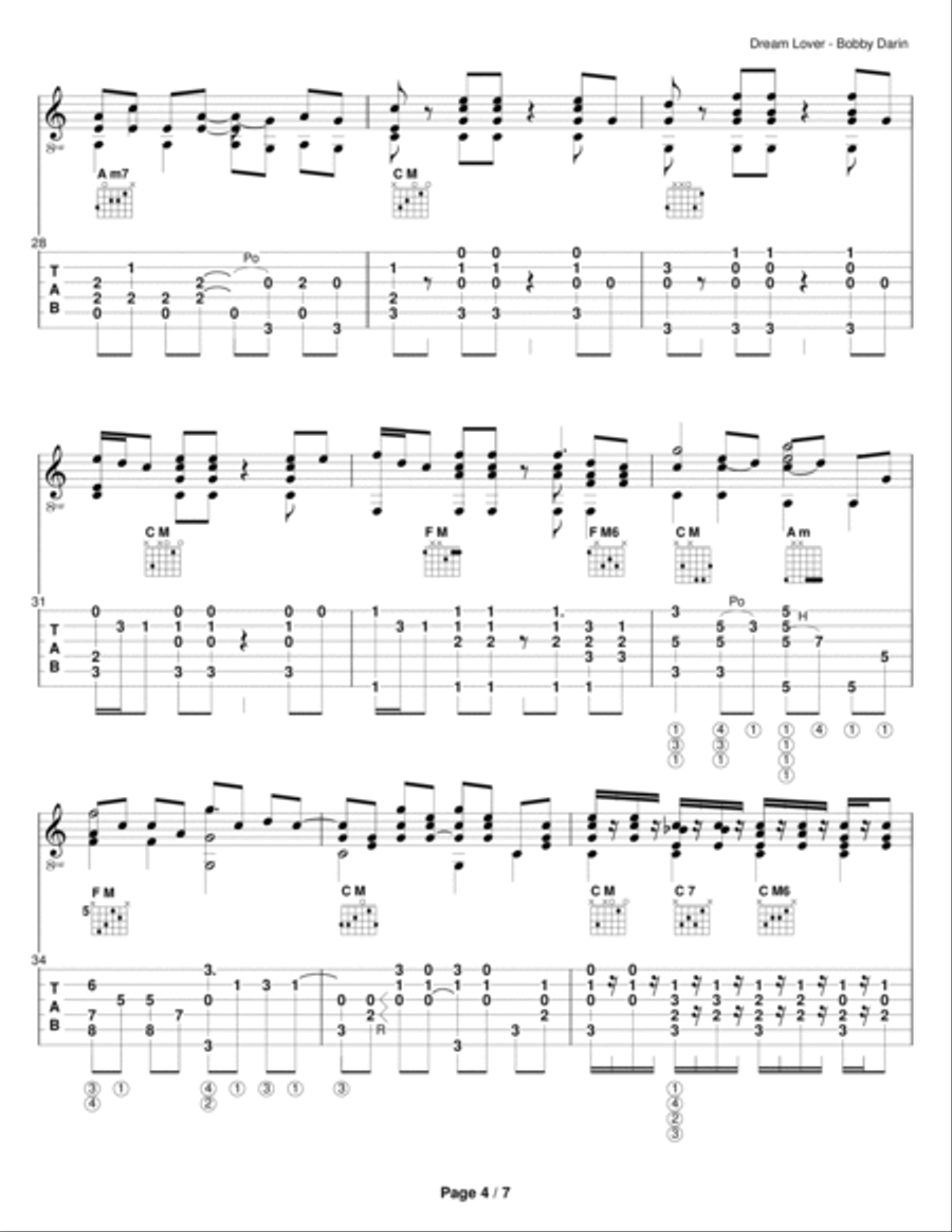Dream Lover Electric Guitar scores gallery preview page 4