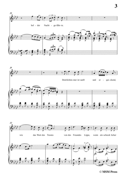 Schubert-An den Mond in einer Herbstnacht,D.614,in A flat Major,for Voice&Piano image number null