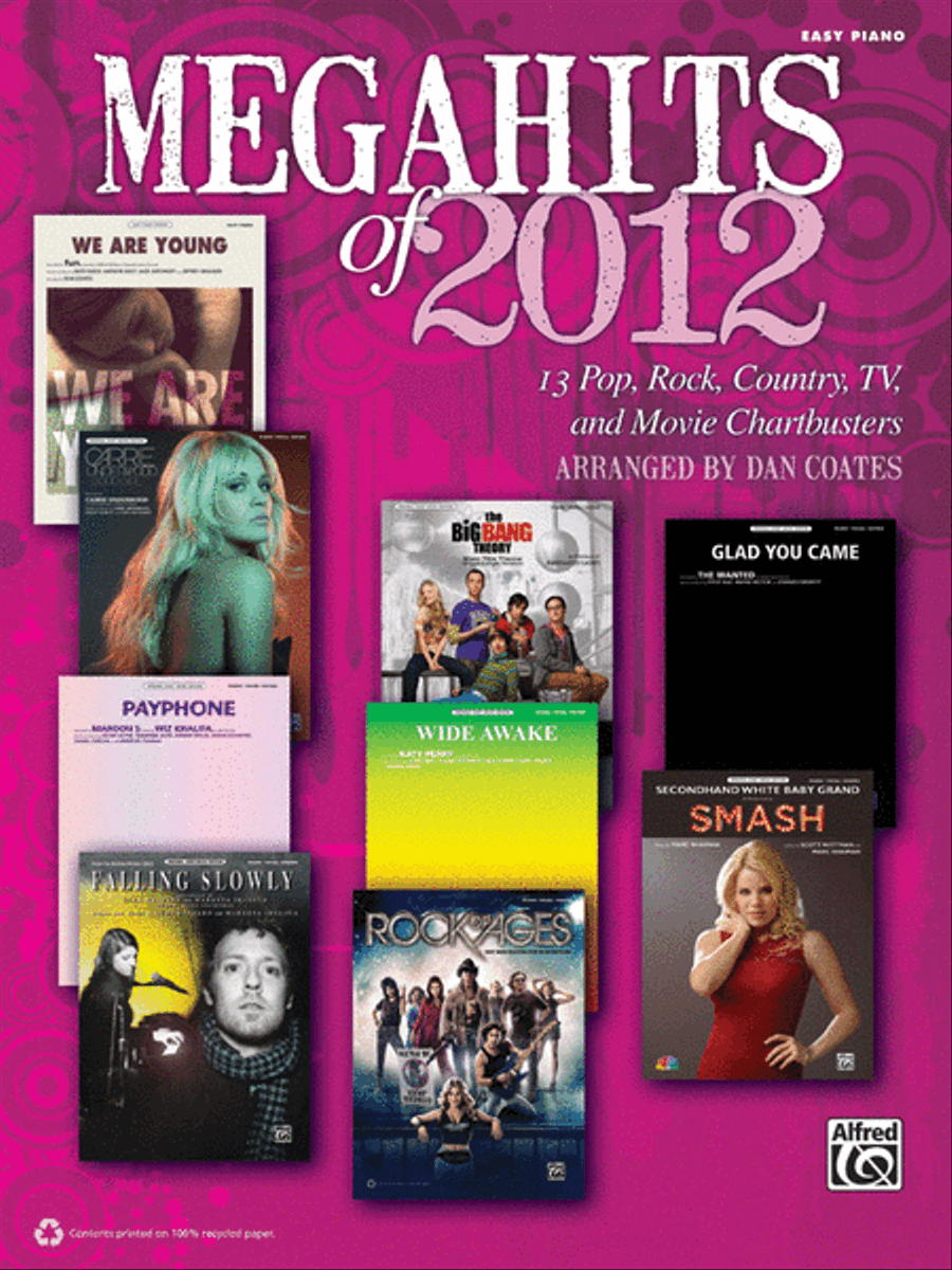 Megahits of 2012 Megahits of 2012 Easy Piano scores gallery preview page 1