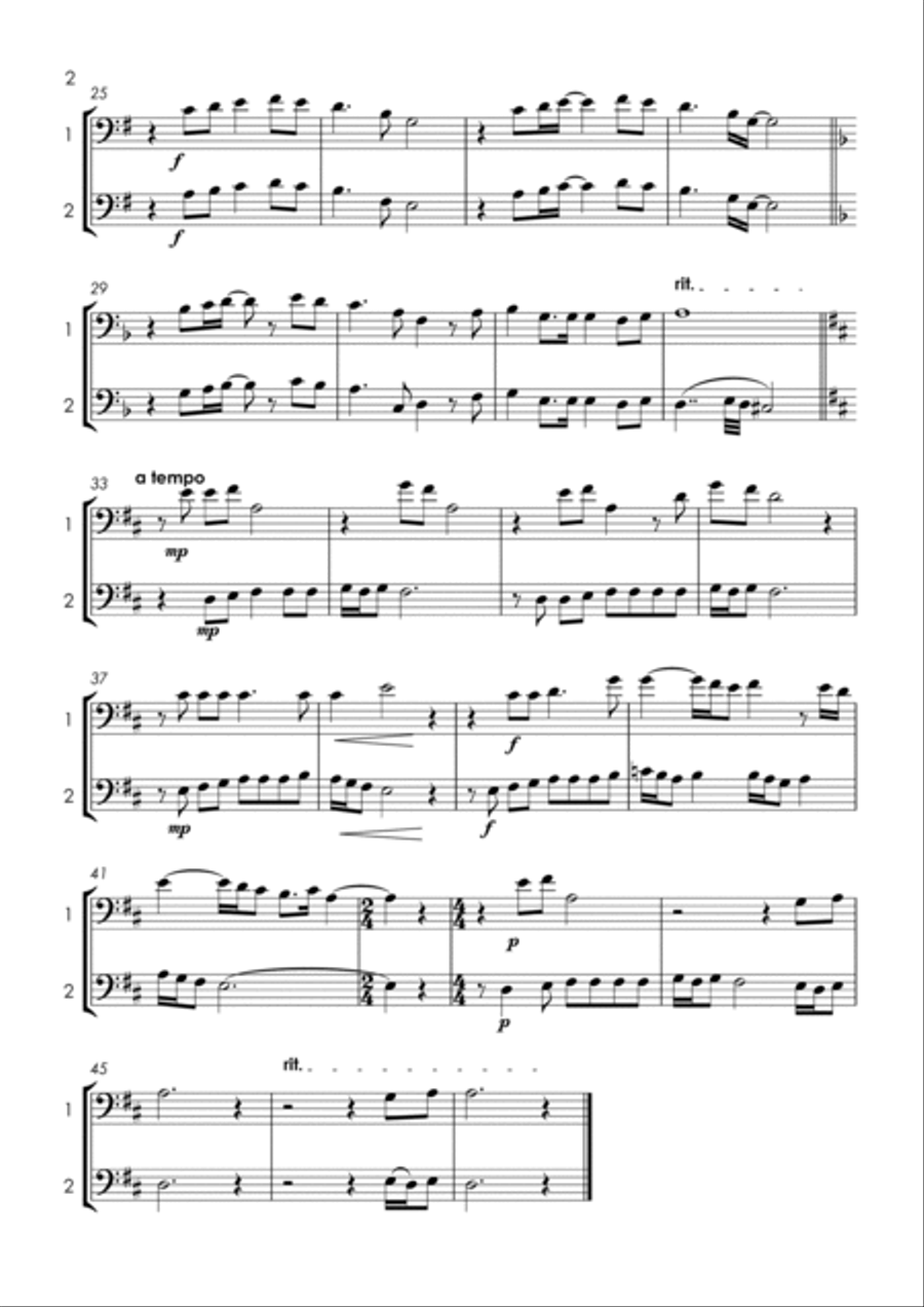 Peace On Earth Woodwind Duet scores gallery preview page 4