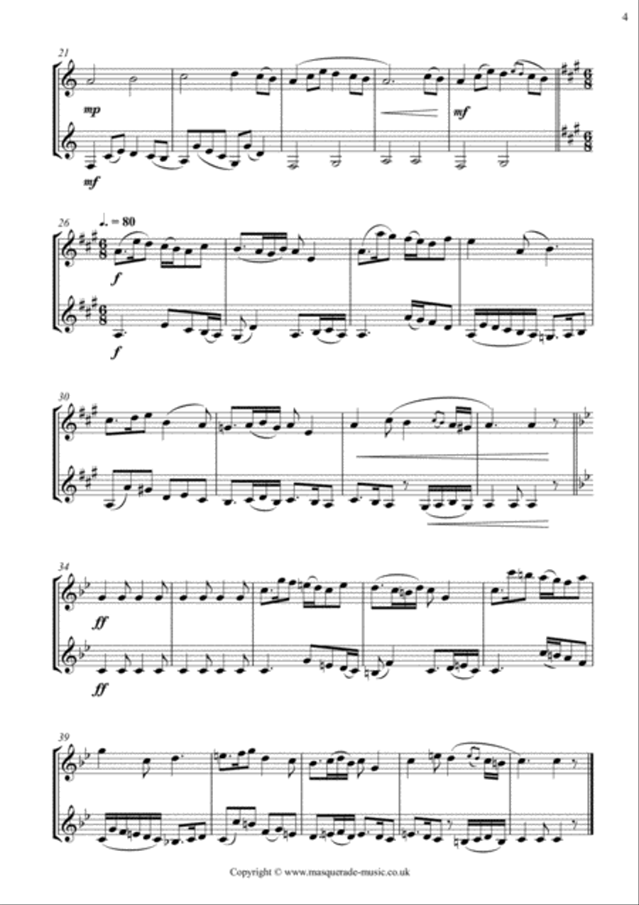 More Graded Clarinet Duets (intermediate to advanced) 24 duets in varying styles (swing, ragtime, co Clarinet Duet scores gallery preview page 5