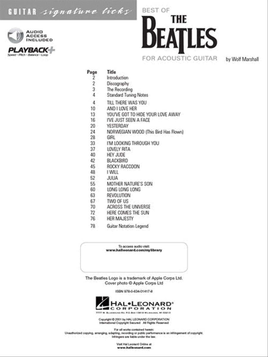 Best of the Beatles for Acoustic Guitar Acoustic Guitar scores gallery preview page 2