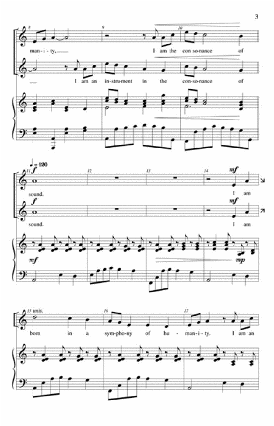 Born in a Symphony SSAA scores gallery preview page 3