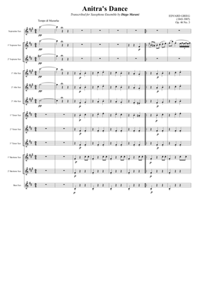 "Anitra's Dance" from Peer Gynt Suite for Saxophone Ensemble