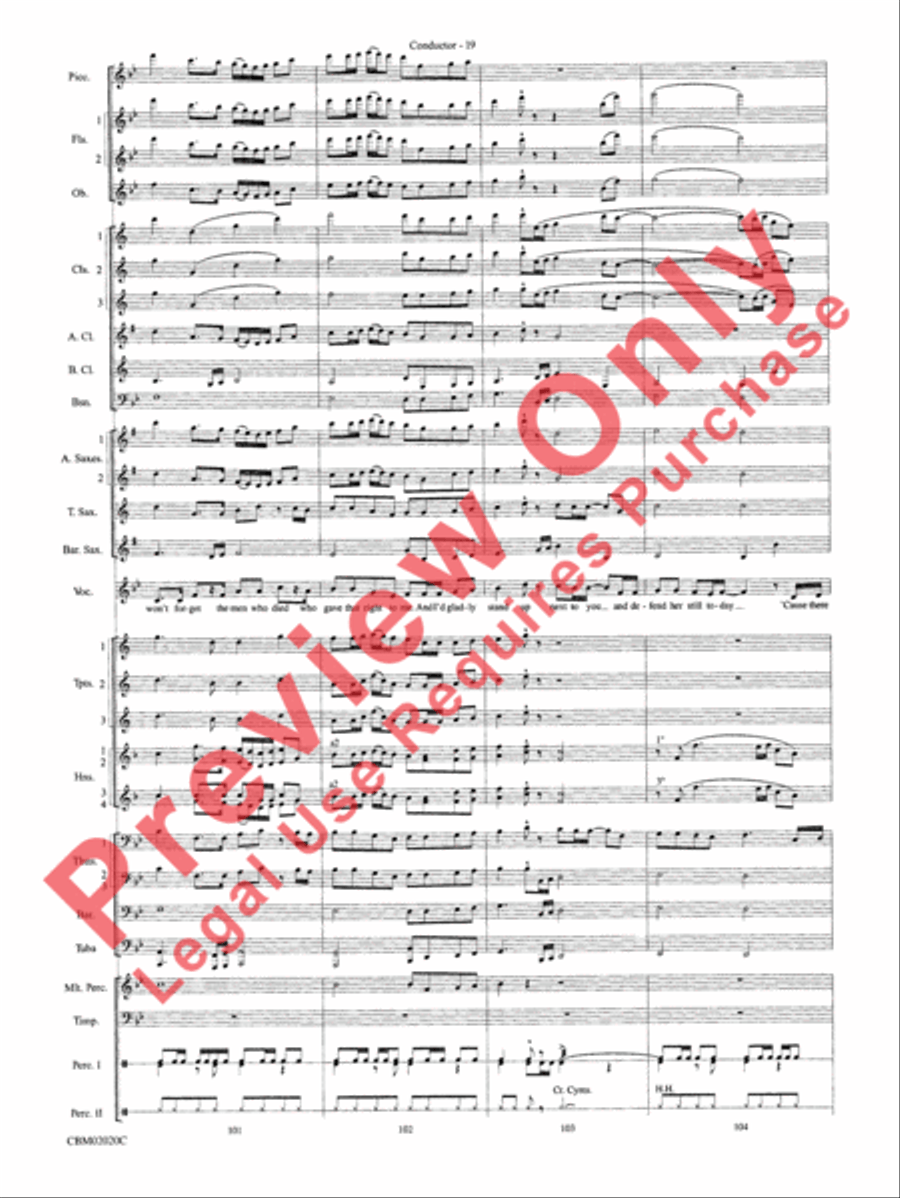 The Ultimate Patriotic Sing-Along Concert Band scores gallery preview page 22