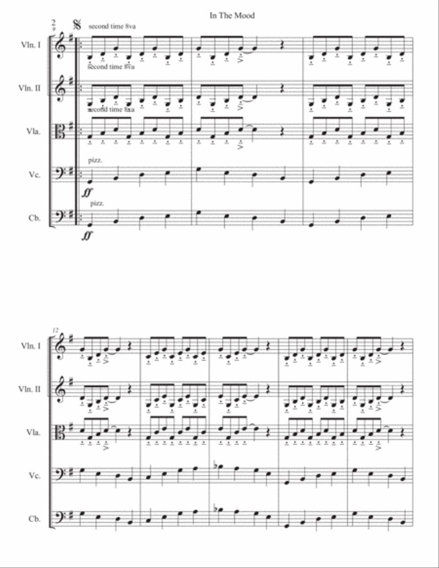 In The Mood In The Mood String Quartet scores gallery preview page 2