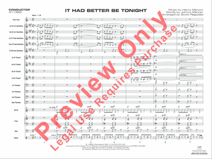 It Had Better Be Tonight Jazz Ensemble scores gallery preview page 22