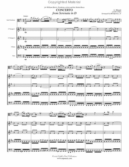 Concerto (from Serenata in D)