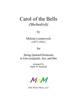 Book cover for Carol if the Bells (Shchedryk)