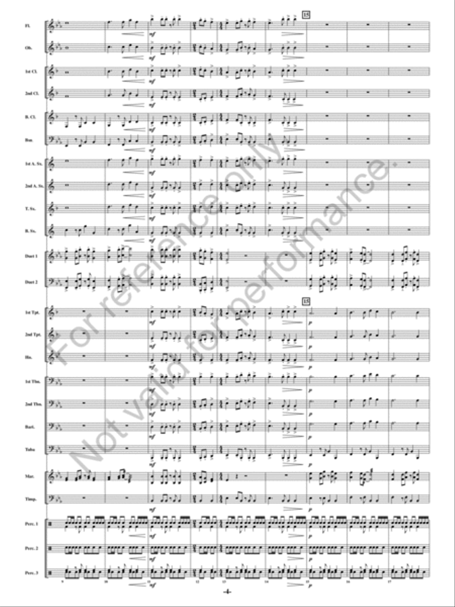 Judy Plays The Tuba, Johnny Plays The Flute Concert Band scores gallery preview page 3