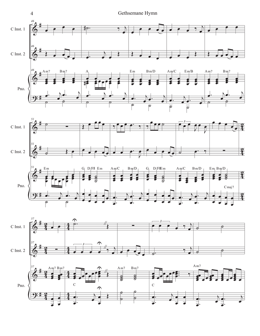 Gethsemane Hymn Piano scores gallery preview page 4