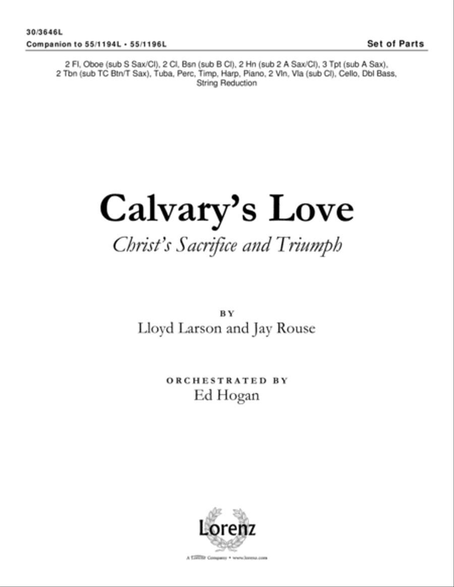 Calvary's Love - CD with Printable Parts Choir scores gallery preview page 2