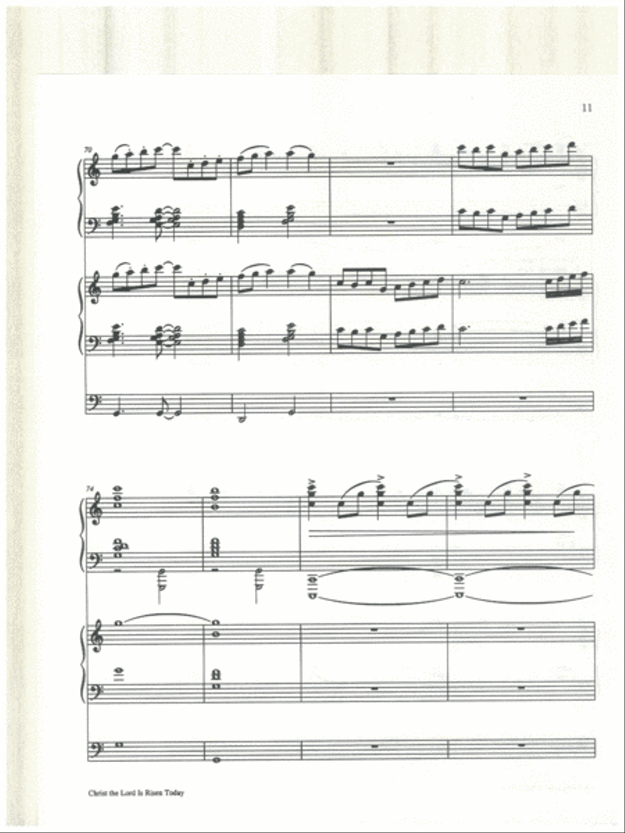 Christ the Lord Is Risen Today 4-Part scores gallery preview page 12