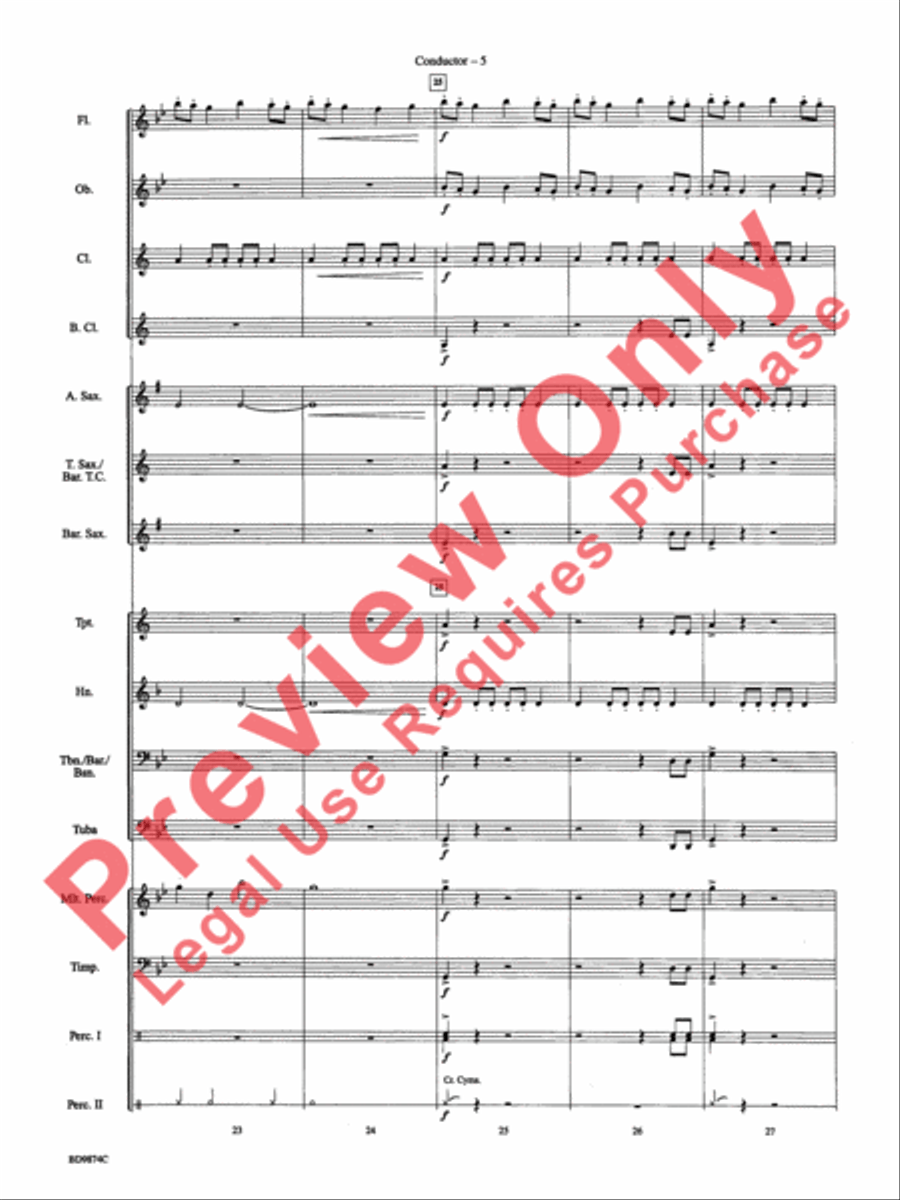 Variant on an Old English Carol Concert Band scores gallery preview page 8