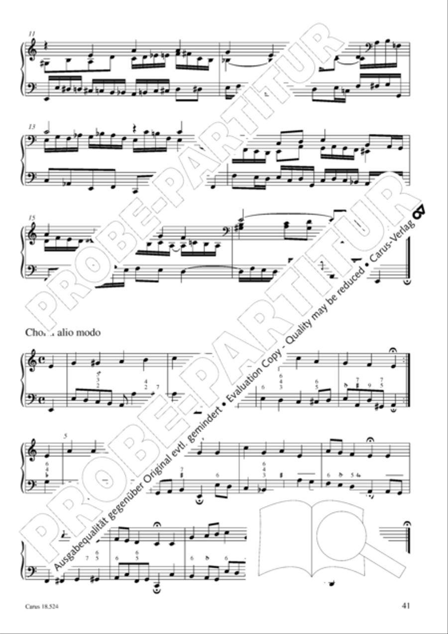 Chorale arrangements. First part of the Clavier-Ubung