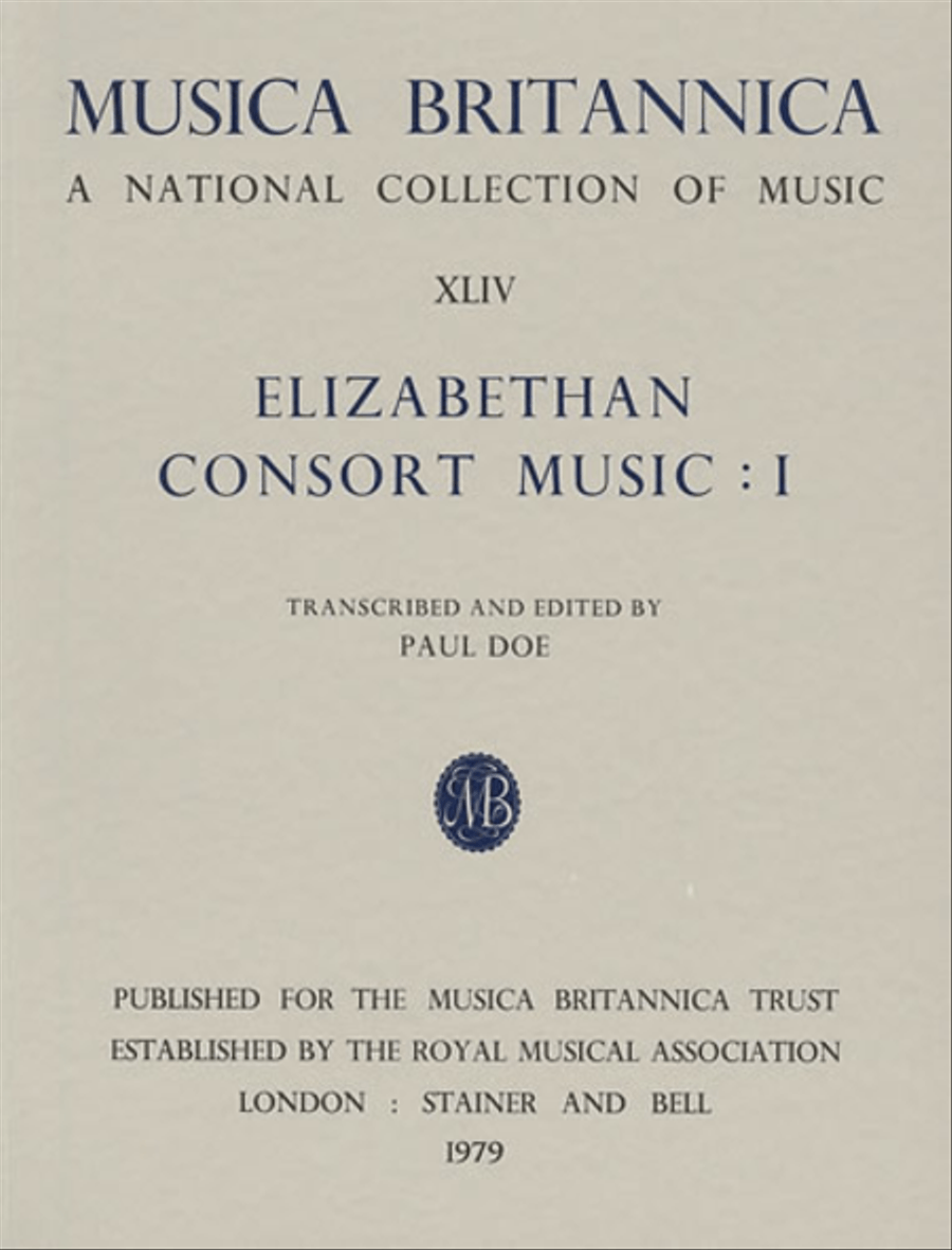 Elizabethan Consort Music I Score scores gallery preview page 1