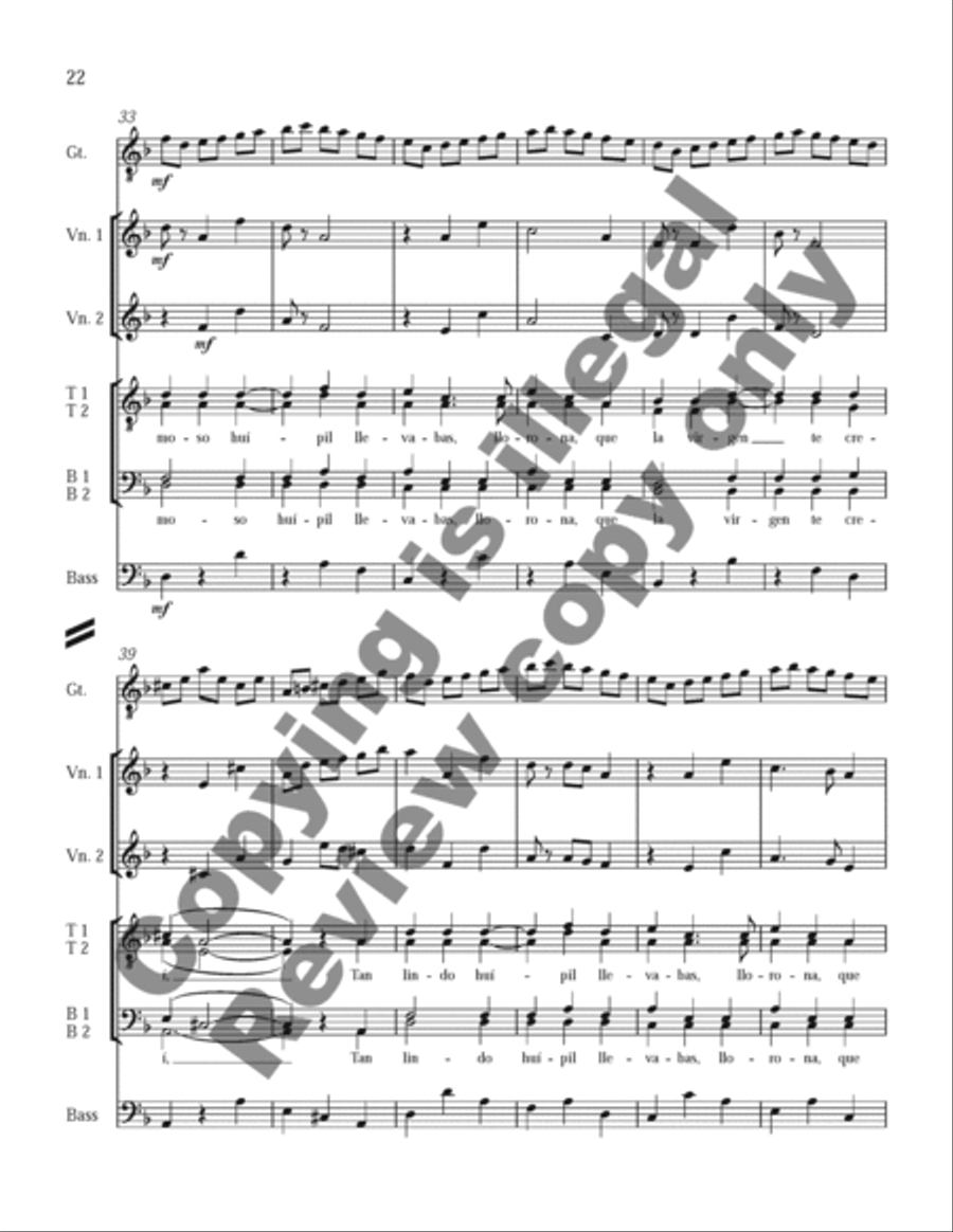 Three Mexican Folk Songs (TTBB Full Score) TTBB scores gallery preview page 21