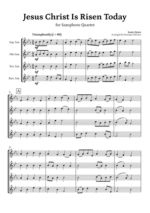 Book cover for Jesus Christ Is Risen Today (for Saxophone Quartet) - Easter Hymn