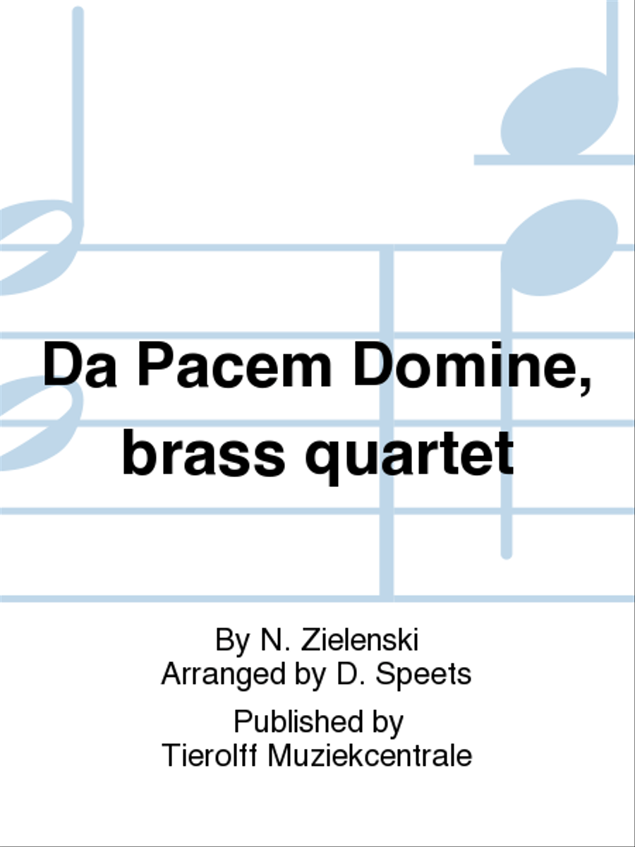 Da Pacem Domine, Brass Quartet Brass Quartet scores gallery preview page 1