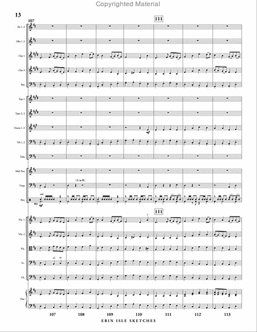 Erin Isle Sketches Erin Isle Sketches Full Orchestra scores gallery preview page 14