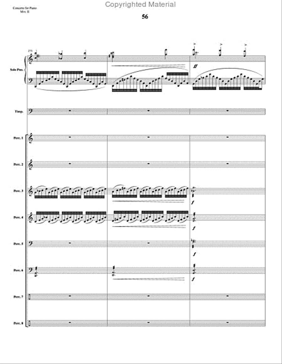 Concerto for Piano and Percussion Orchestra Percussion Ensemble scores gallery preview page 78