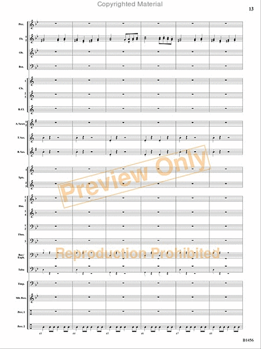 Overture to a Winter Celebration Concert Band scores gallery preview page 12