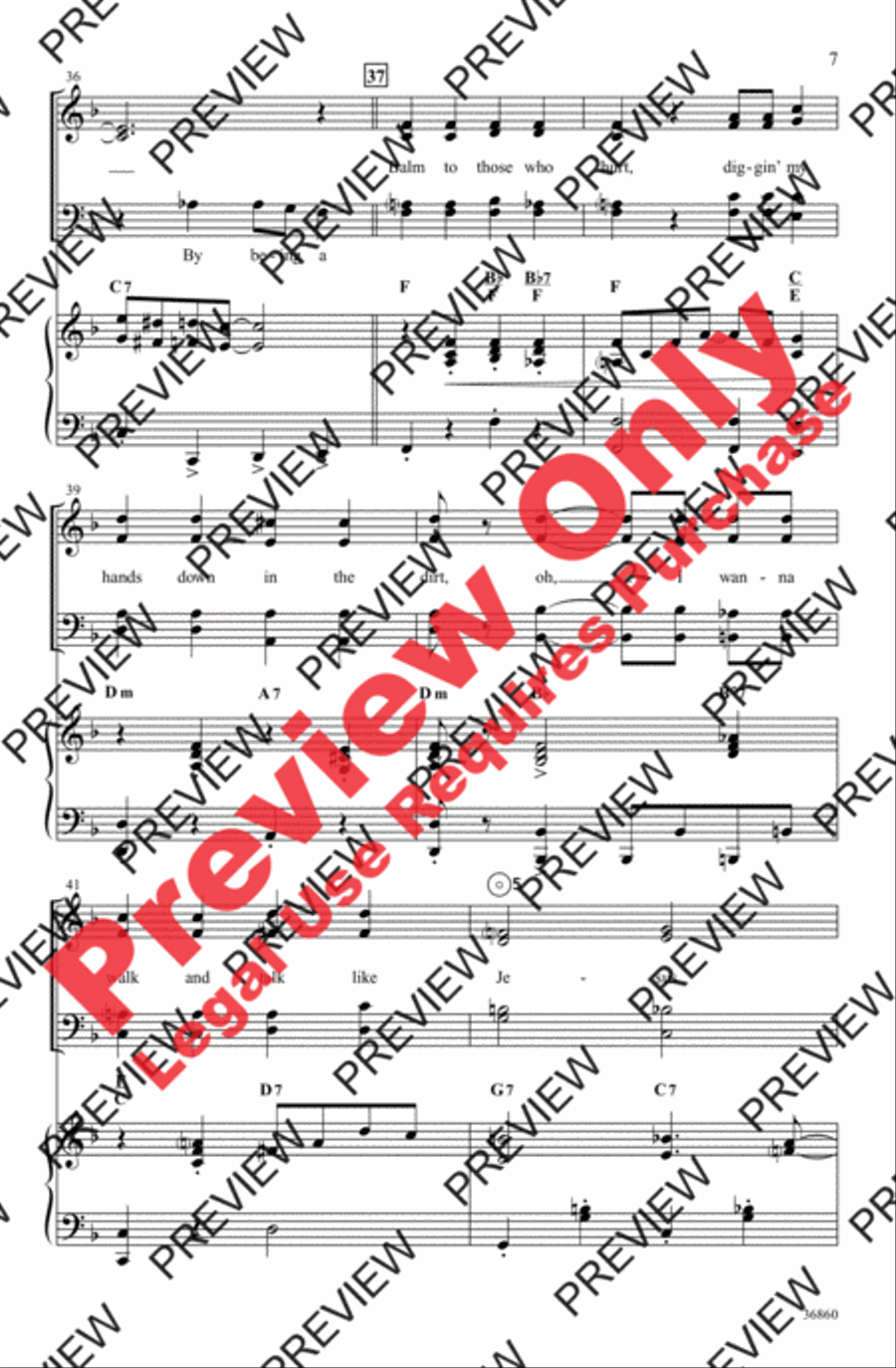 Walk Like Jesus 4-Part scores gallery preview page 7