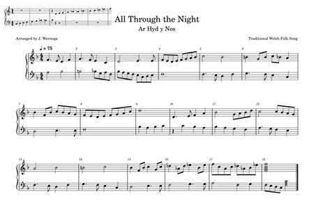 All Through the Night (Ar Hyd y Nos)- for 3 Octave Bell Choir