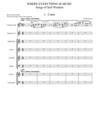 WHERE EVERYTHING IS MUSIC Full Score