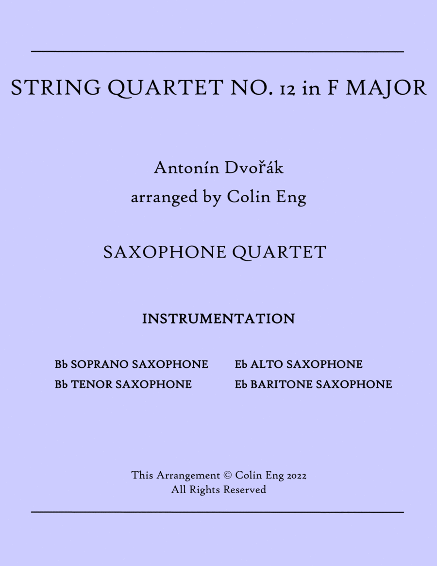 String Quartet No. 12 in F Major, 