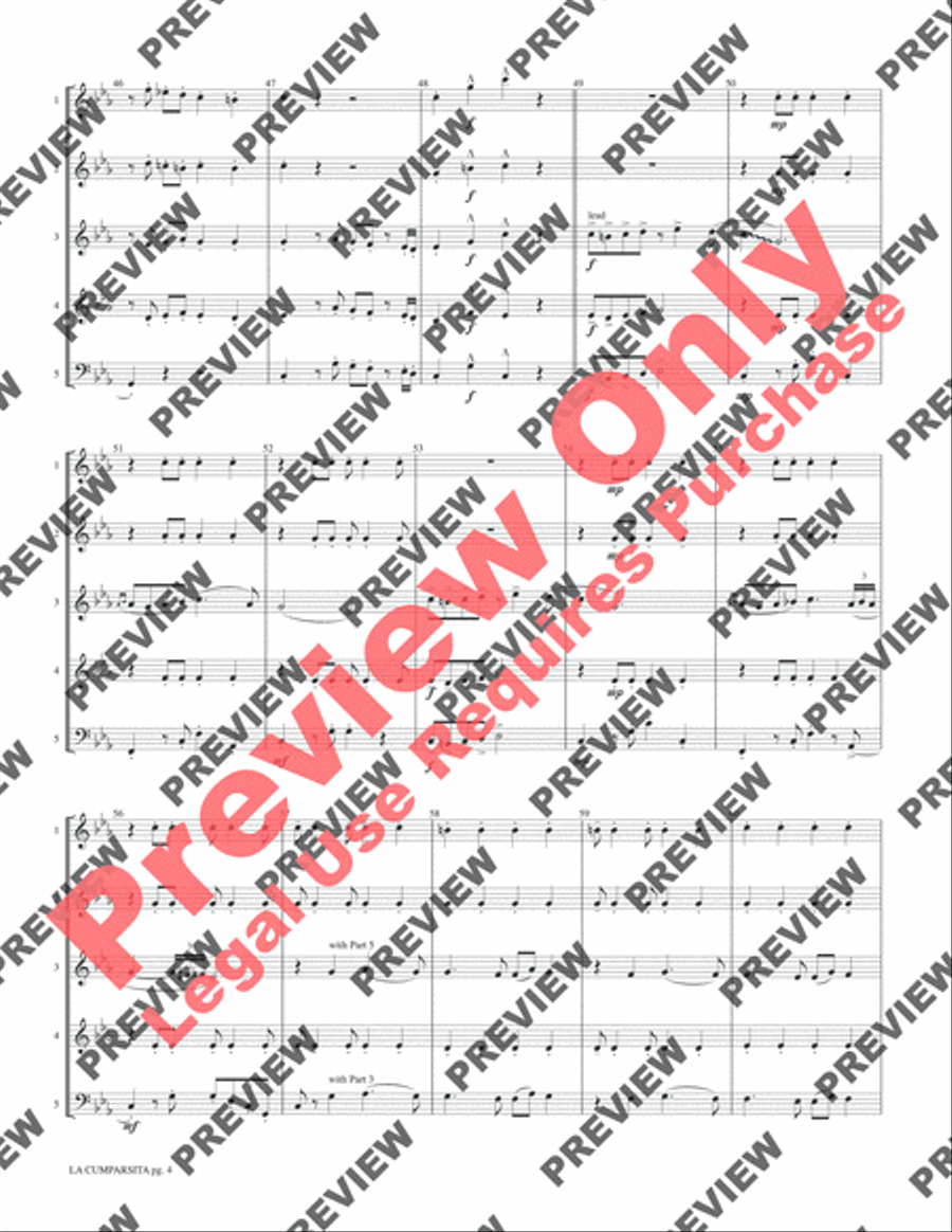 La Cumparsita La Cumparsita Woodwind Ensemble scores gallery preview page 6