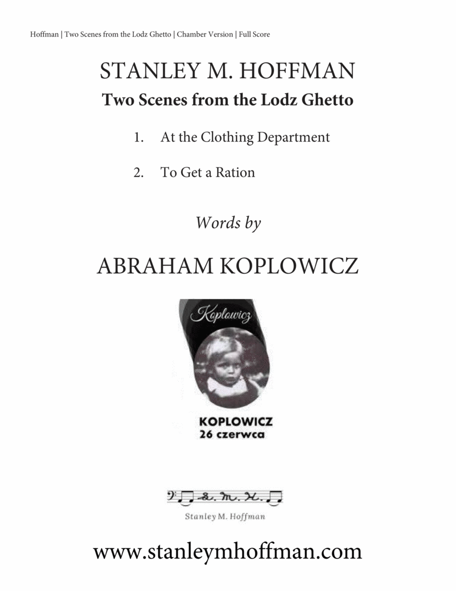 Two Scenes from the Lodz Ghetto - Chamber Version: 1. At the Clothing Department; 2. To Get a Ration Bassoon scores gallery preview page 1