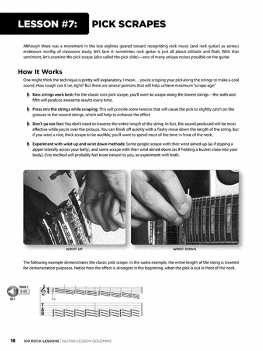 100 Rock Lessons 100 Rock Lessons Guitar Tablature scores gallery preview page 8