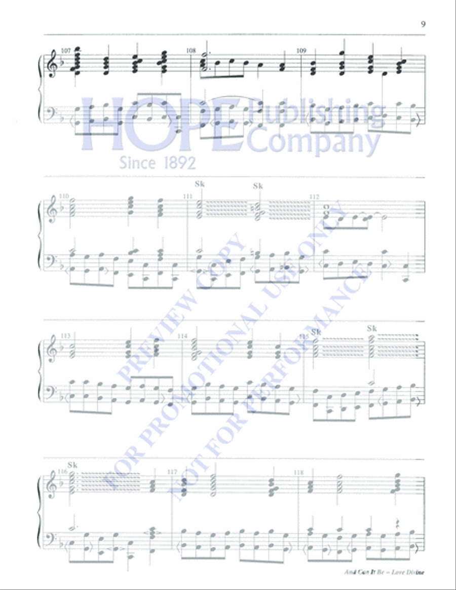 And Can It Be with Love Divine 5-Octaves scores gallery preview page 9