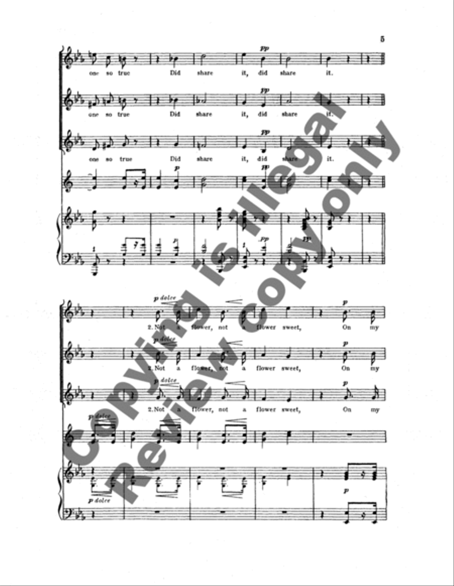 Come Away, Come Away, Death!, Op. 17/2 SSA scores gallery preview page 7