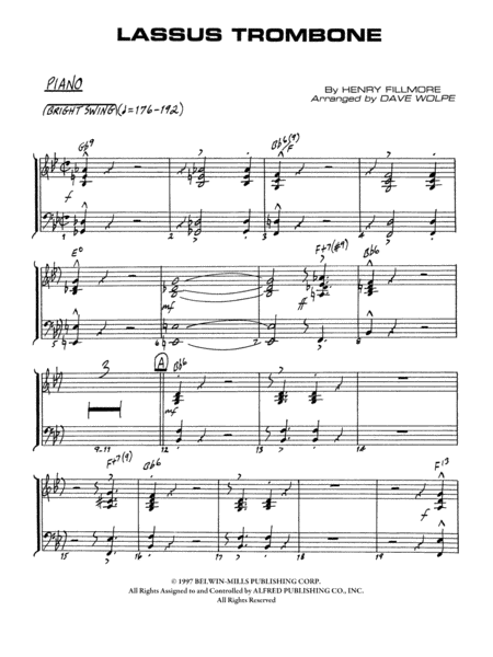 Lassus Trombone: Piano Accompaniment