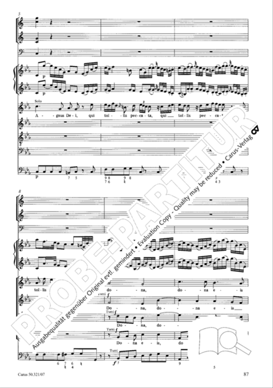 Requiem in C minor 4-Part scores gallery preview page 94