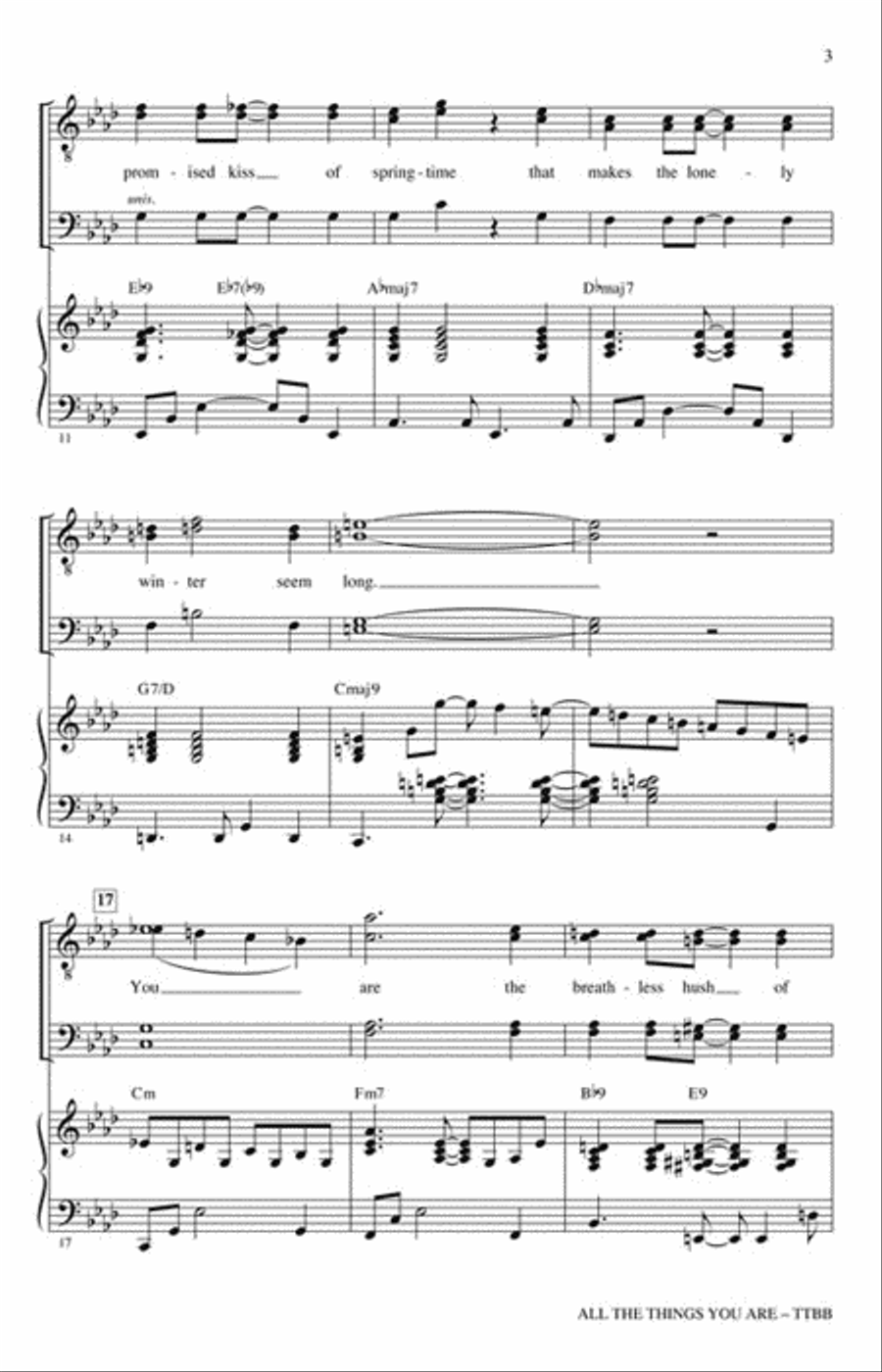 All the Things You Are TTBB scores gallery preview page 3
