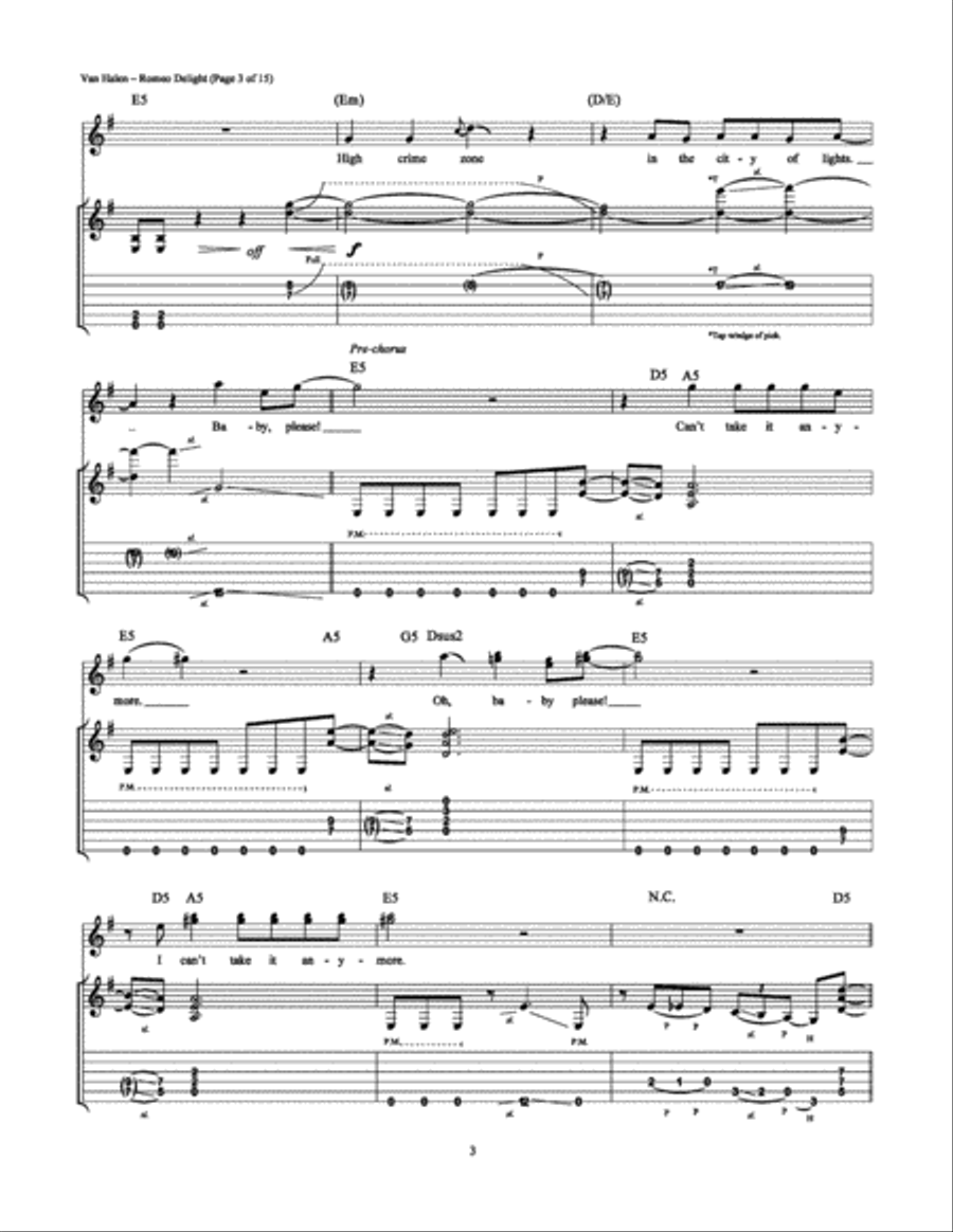 Romeo Delight Romeo Delight Electric Guitar scores gallery preview page 3