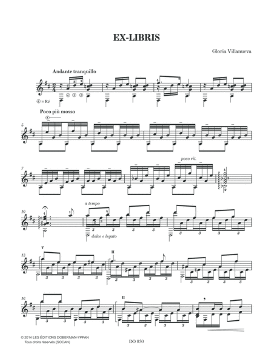 Ex-Libris Classical Guitar scores gallery preview page 3