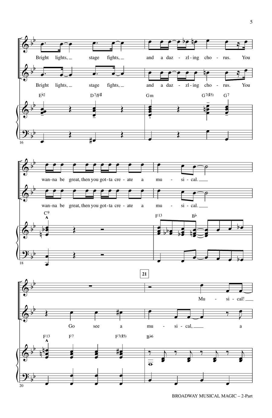 Broadway Musical Magic Broadway Musical Magic 2-Part scores gallery preview page 3