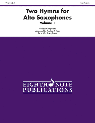 Two Hymns for Alto Saxophones