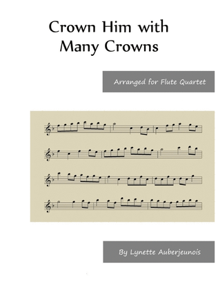 Book cover for Crown Him with Many Crowns - Flute Quartet