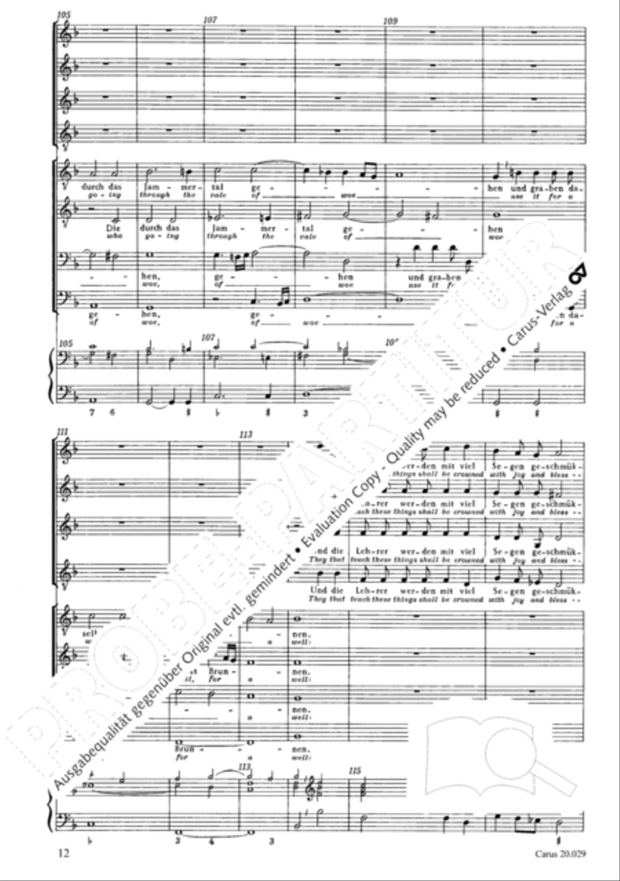 How beautiful is thy dwelling place (Wie lieblich sind deine Wohnungen) Men's Choir scores gallery preview page 19