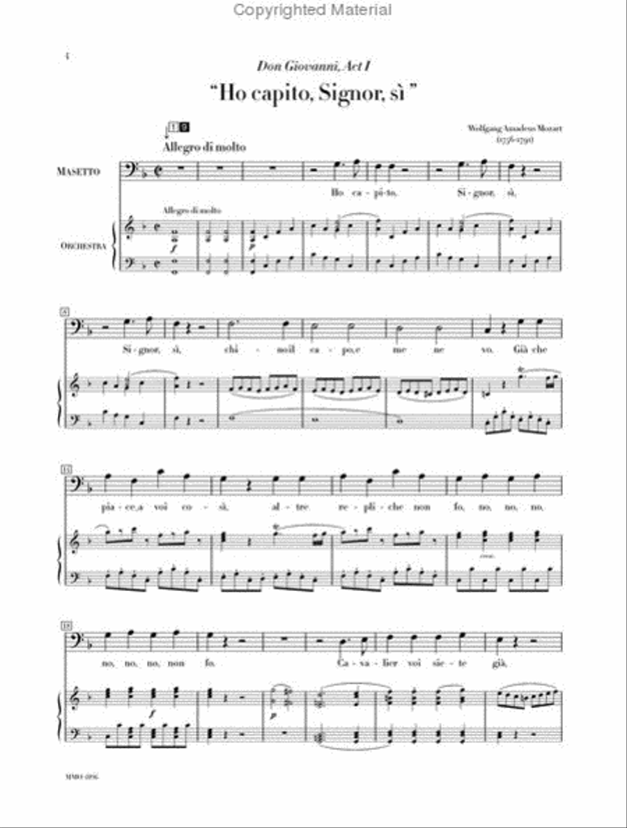 Mozart Opera Arias for Bass Baritone and Orchestra - Vol. II Voice Solo scores gallery preview page 2